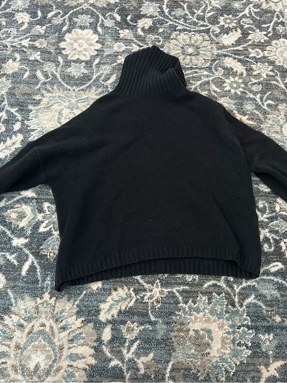 Abercrombie & Fitch Black Ribbed Turtleneck Sweater